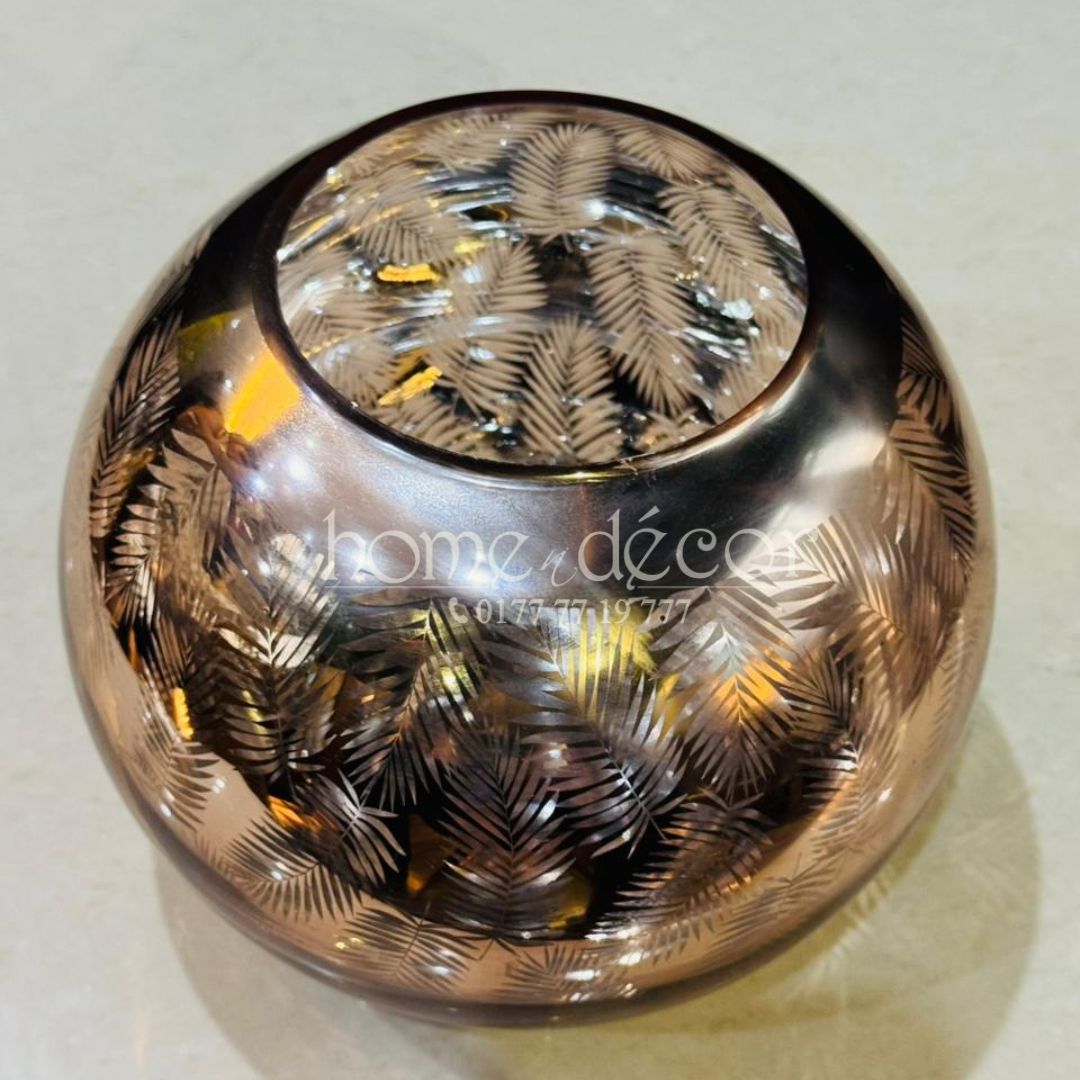 Shimmery Leaf Bowl Vase