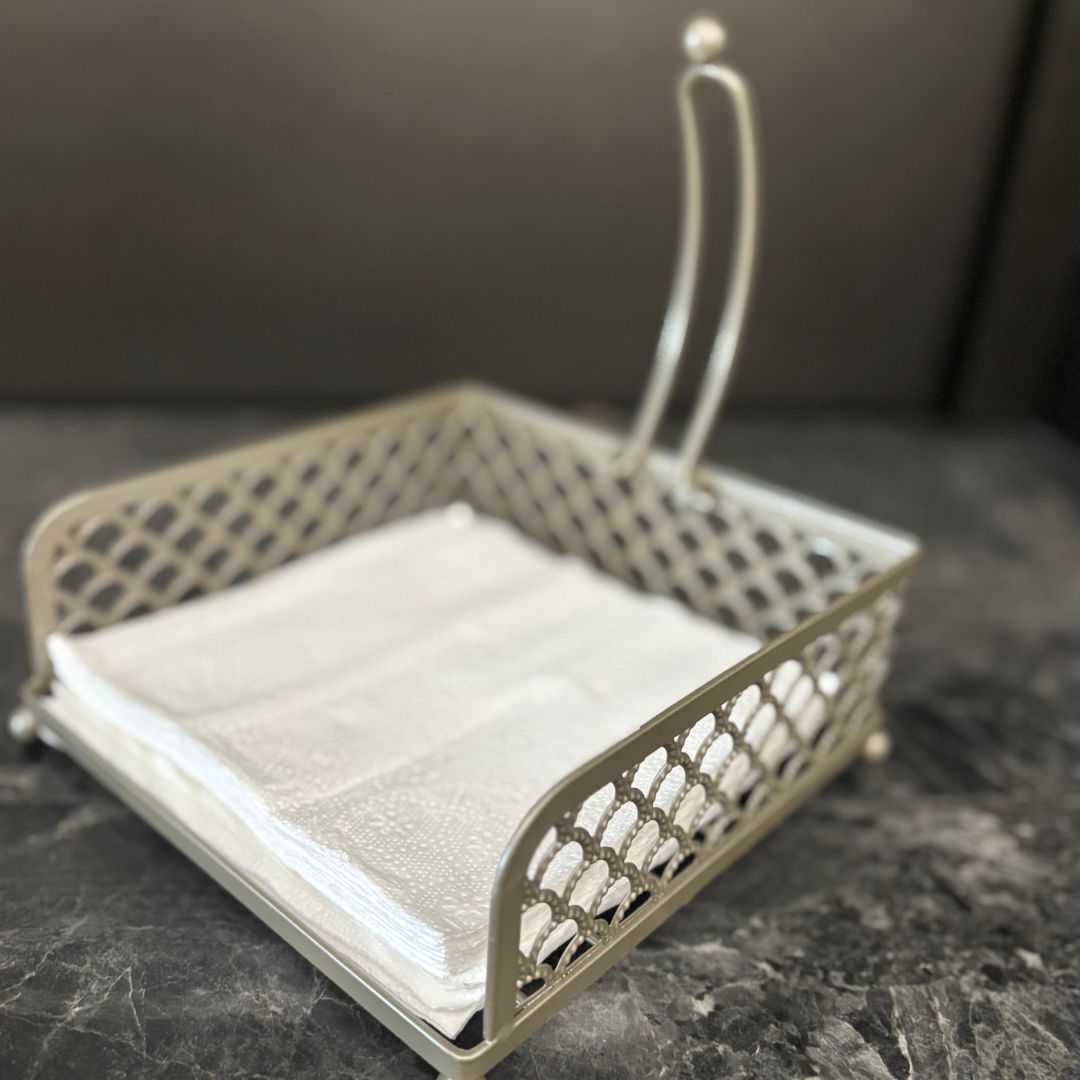 Dark Grey/ Deep beige Large Nordic  Napkin Holder