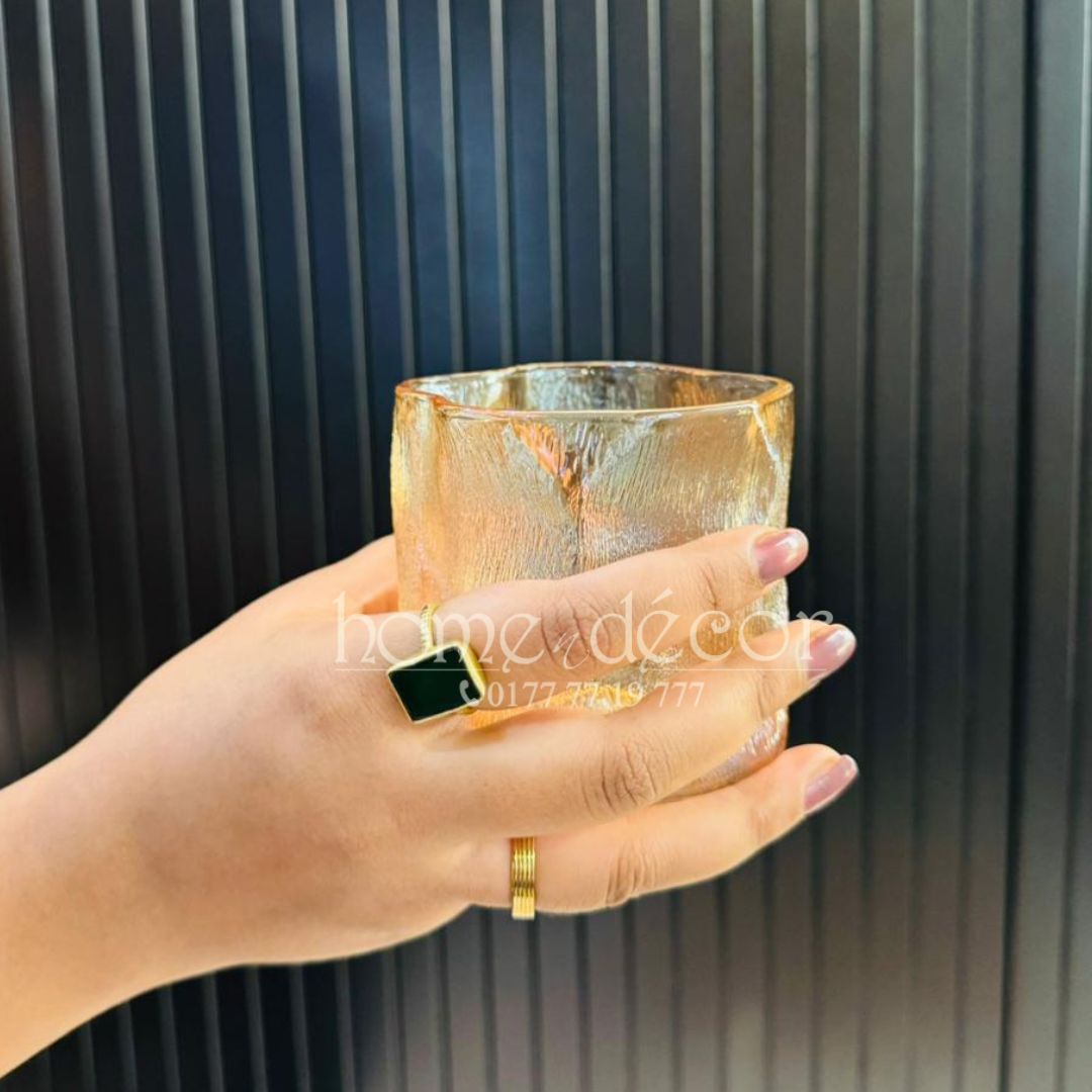 Wavy Golden Glass Set