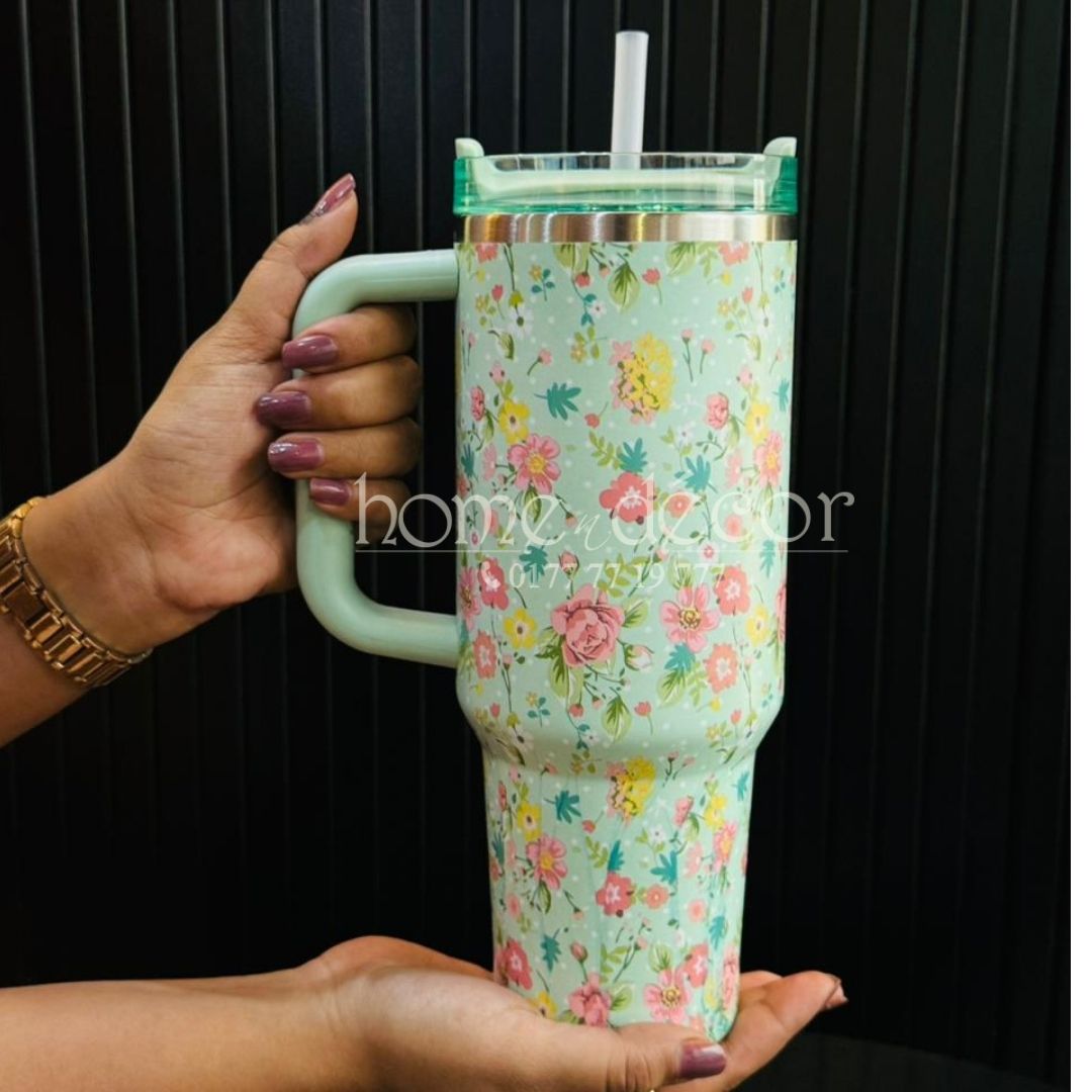 Flip-Straw Car Tumbler Insulated Mug