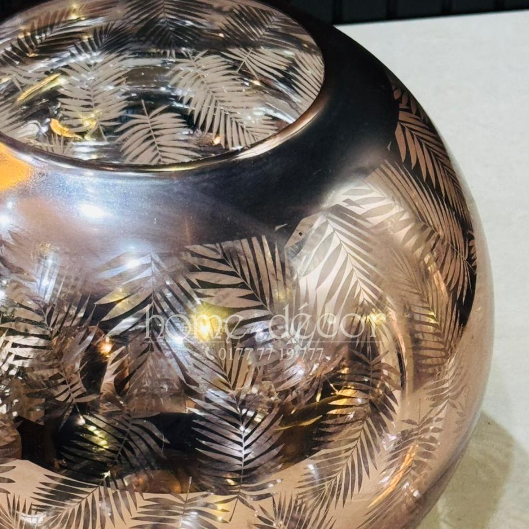 Shimmery Leaf Bowl Vase