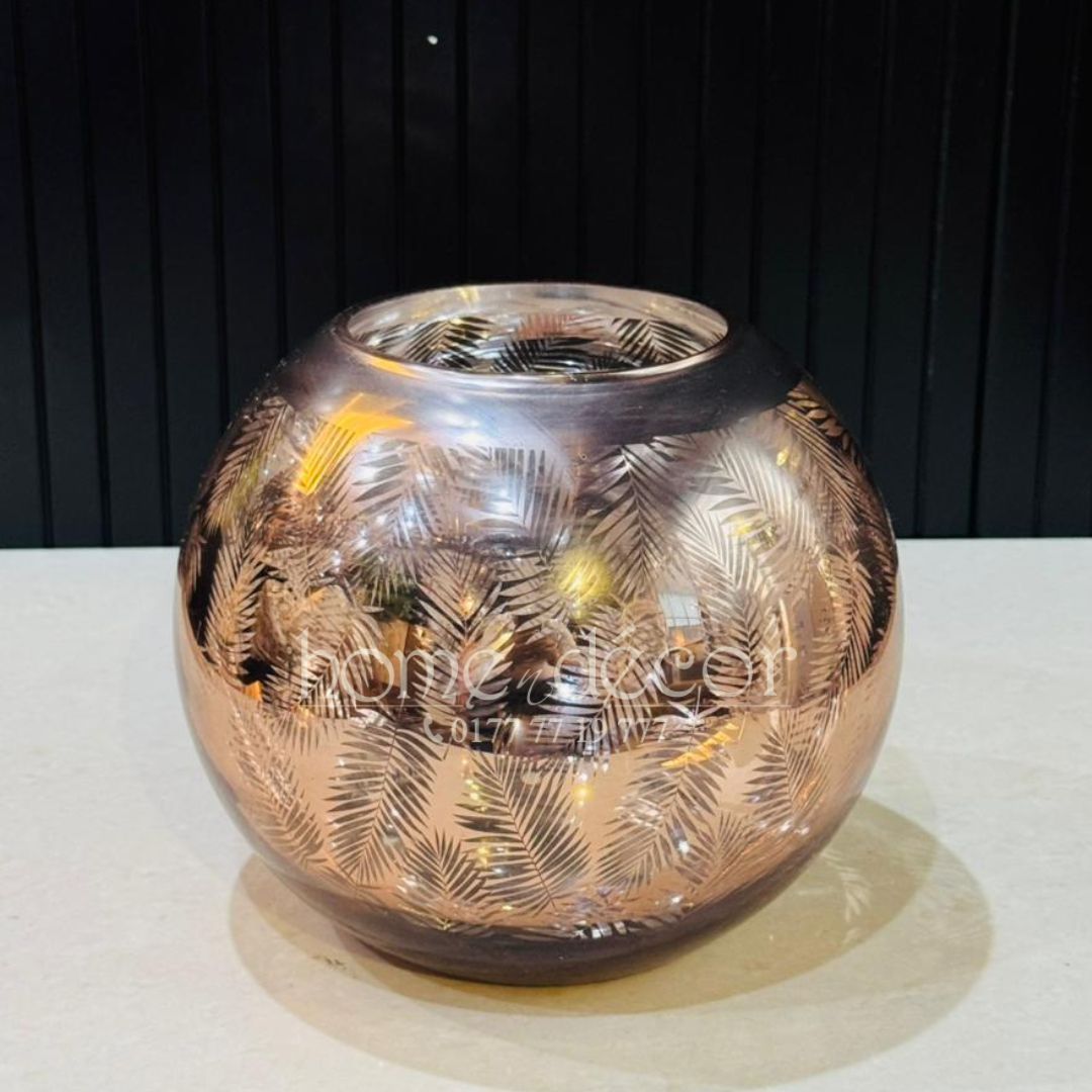 Shimmery Leaf Bowl Vase