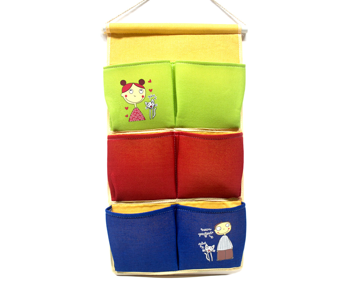 Fabric Wall Hanging Organizer- 6 Pocket