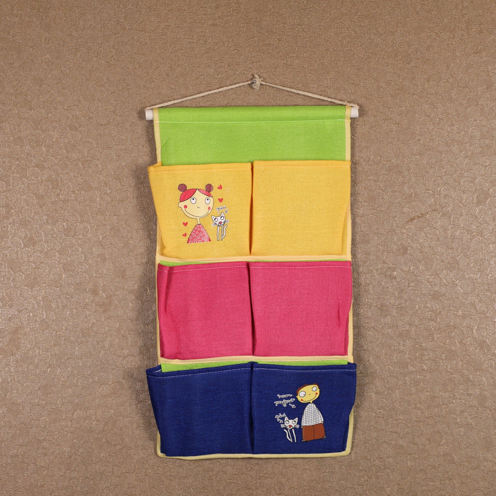 Fabric Wall Hanging Organizer- 6 Pocket
