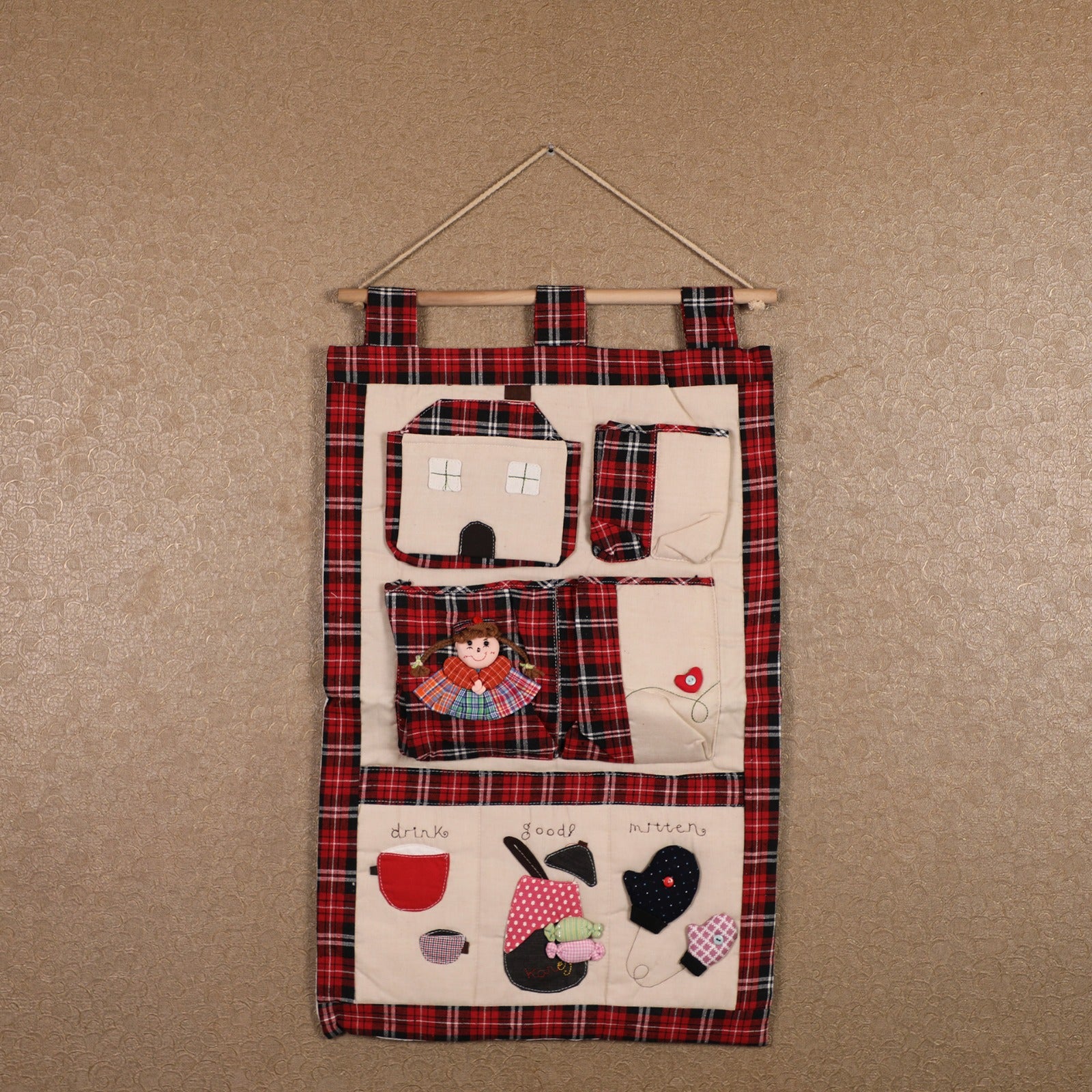 Fabric Wall Hanging Organizer- 8 Pocket