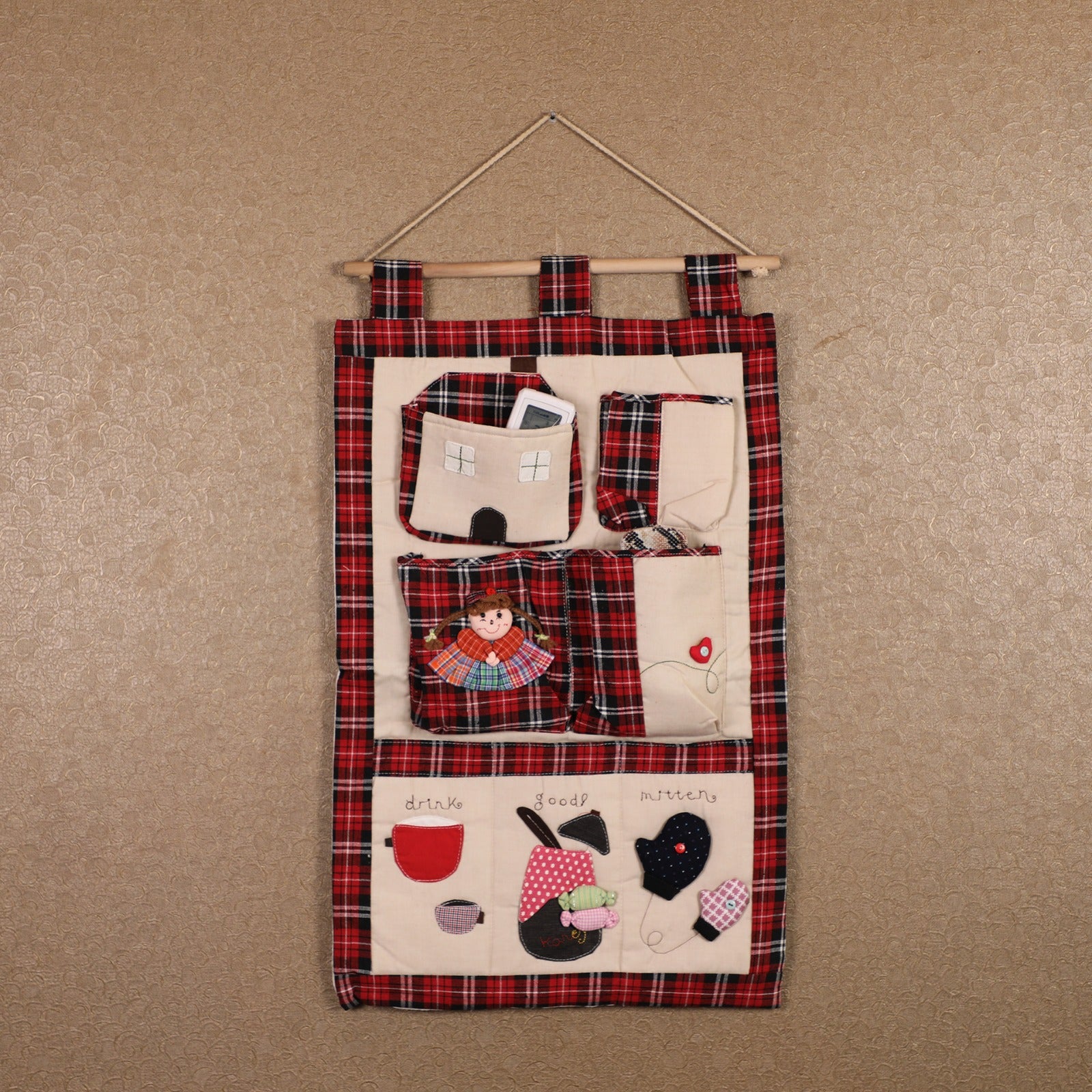 Fabric Wall Hanging Organizer- 8 Pocket