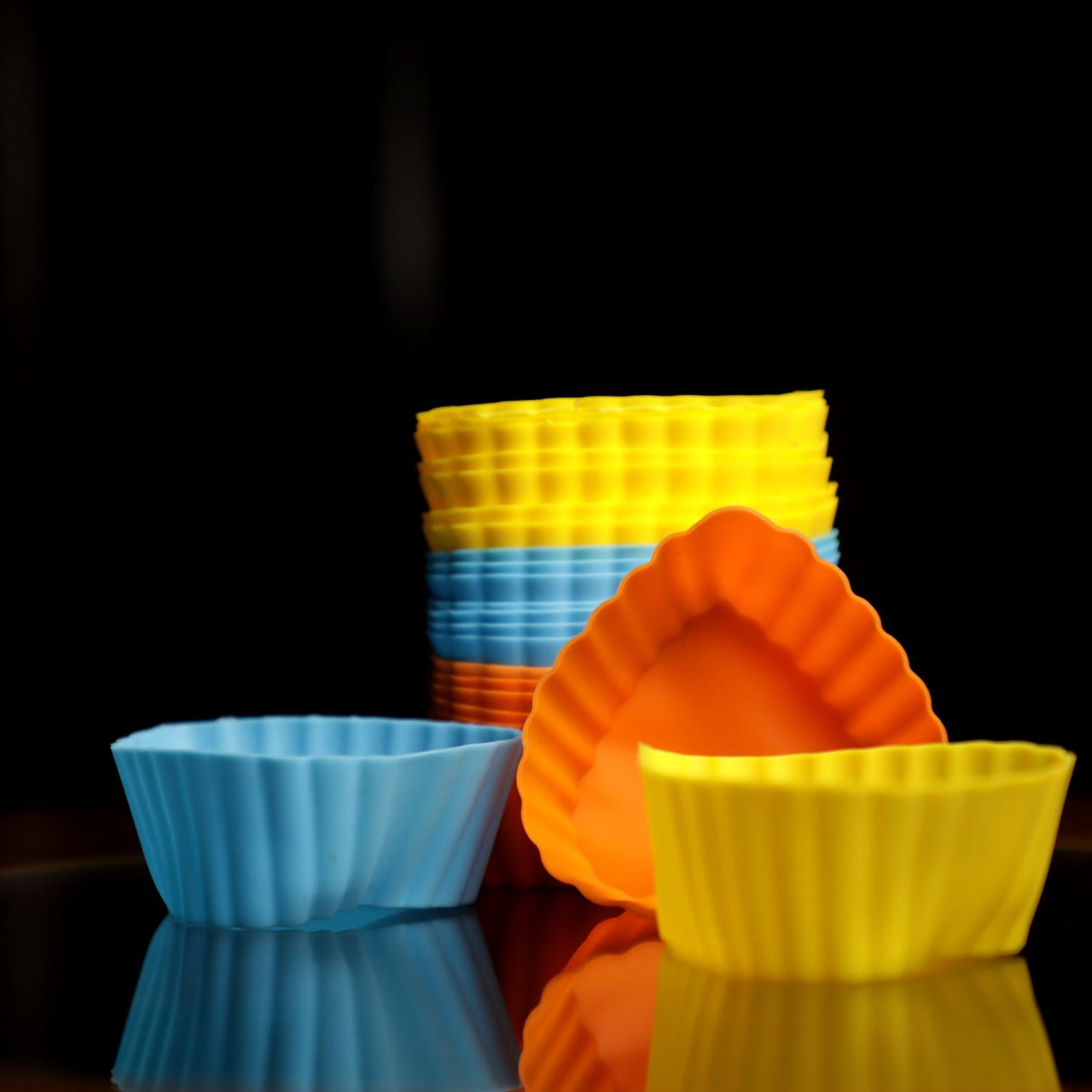 Silicone Cake Mould 24 Pcs Set