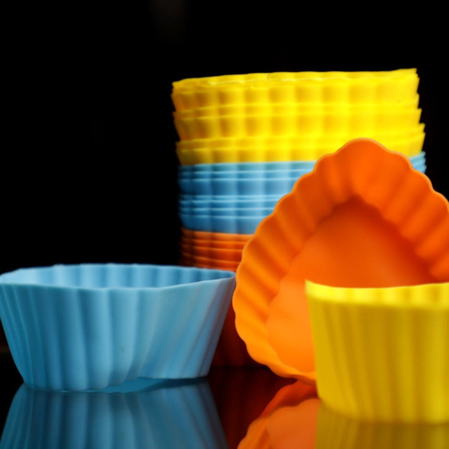 Silicone Cake Mould 24 Pcs Set