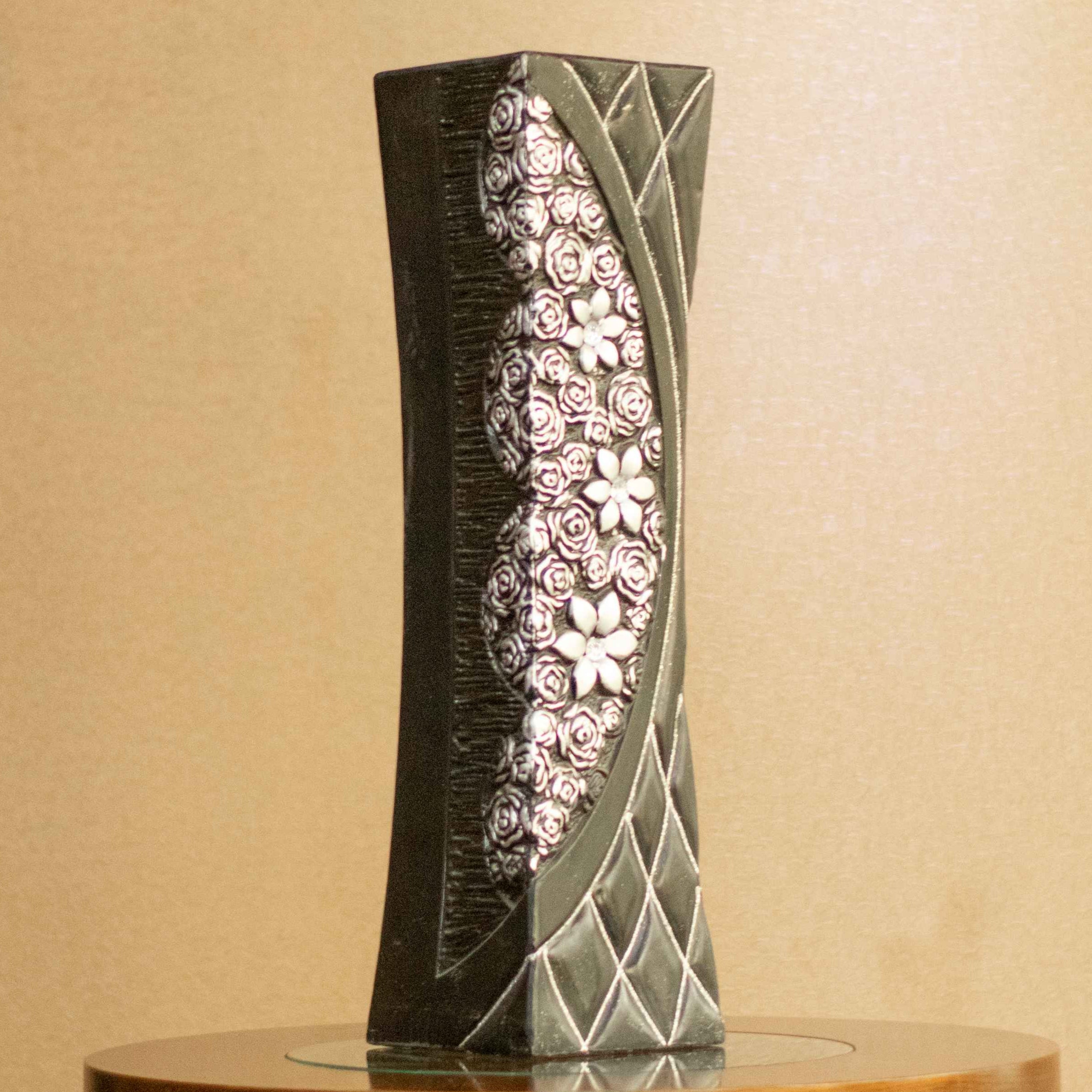 2 ft. tall Black Vase