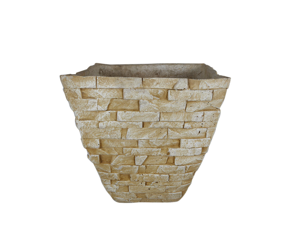 15" Plant Holder In Brick Theme
