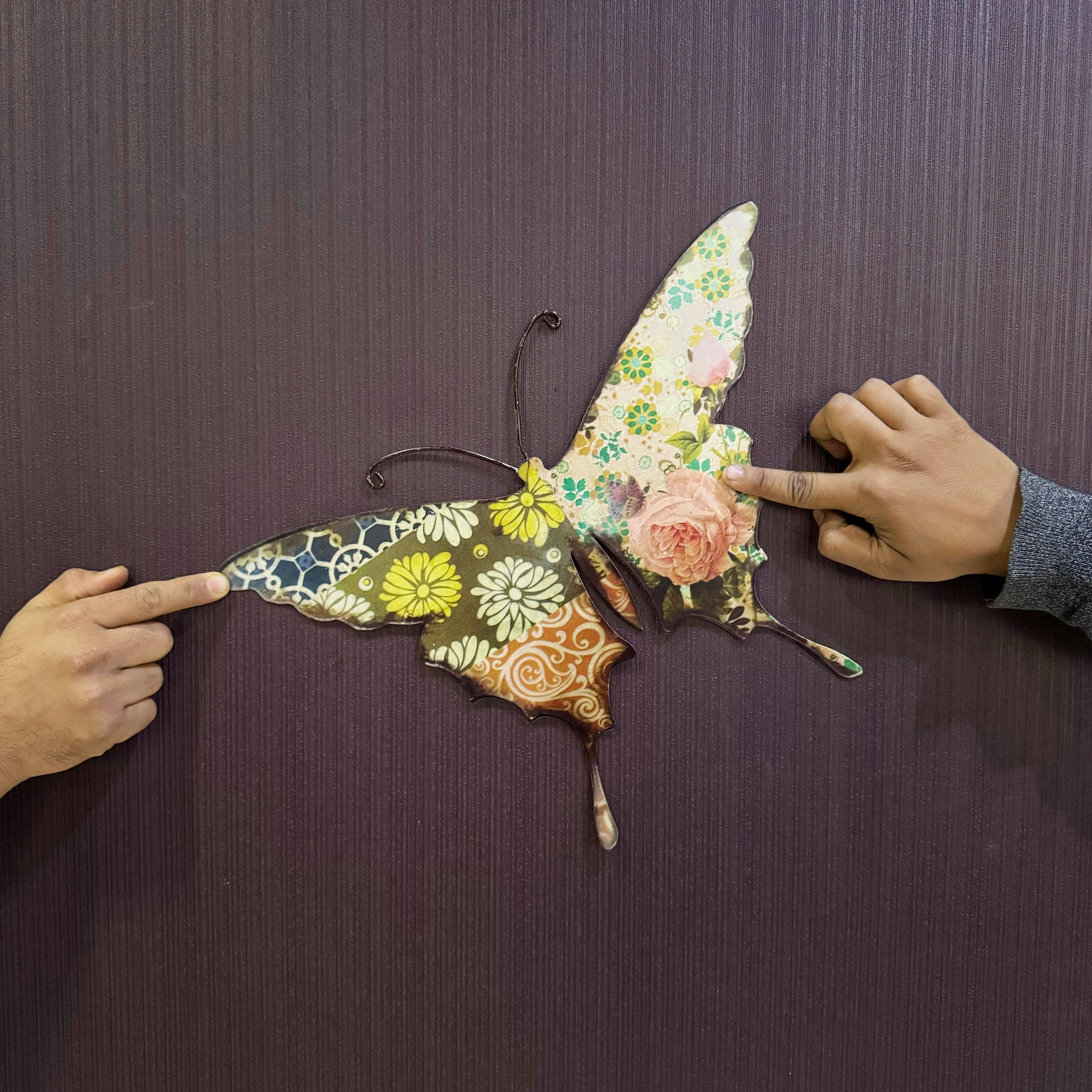 Wall Decor Butterfly Shape – Multicolor