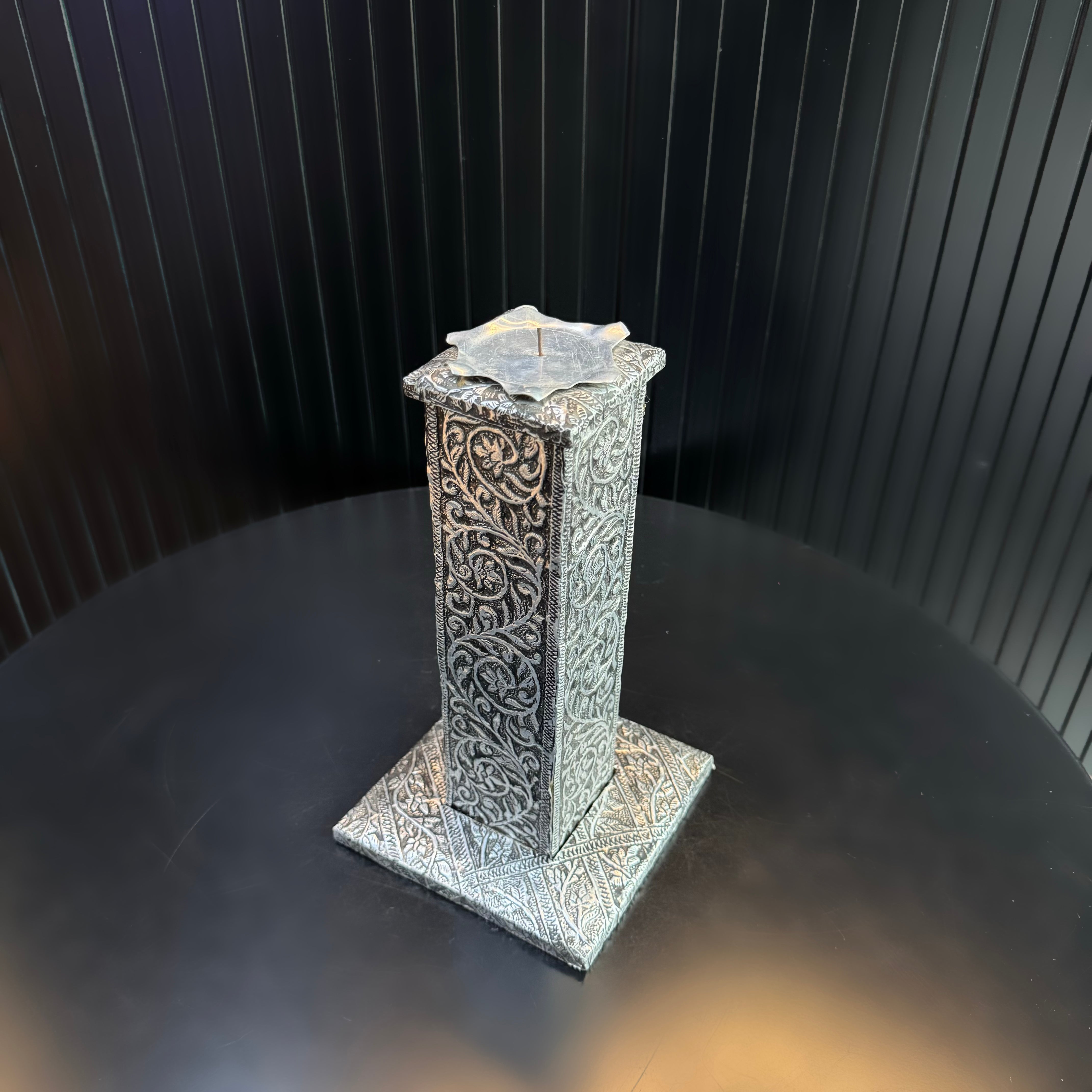 Wooden Column Candle Stand