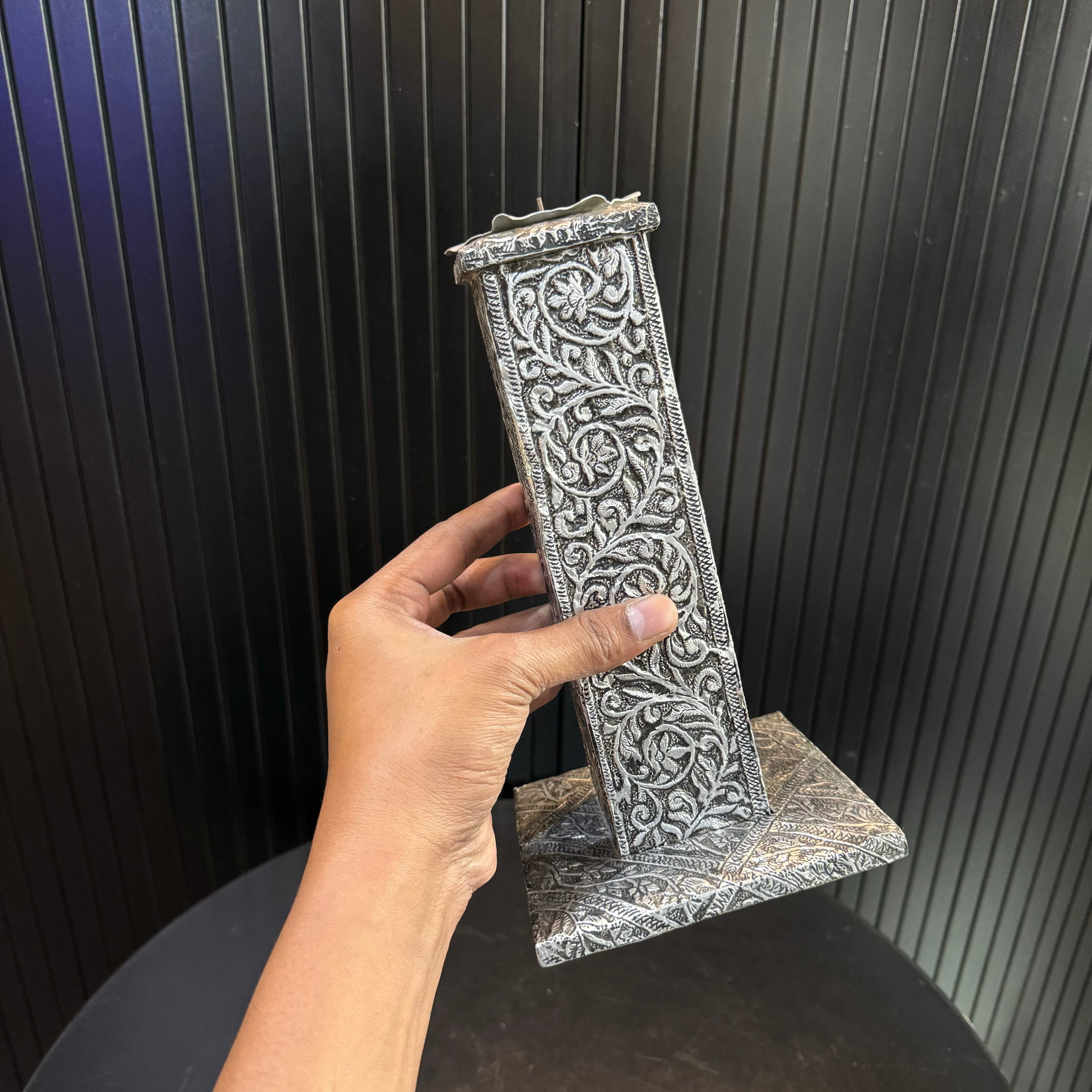 Wooden Column Candle Stand