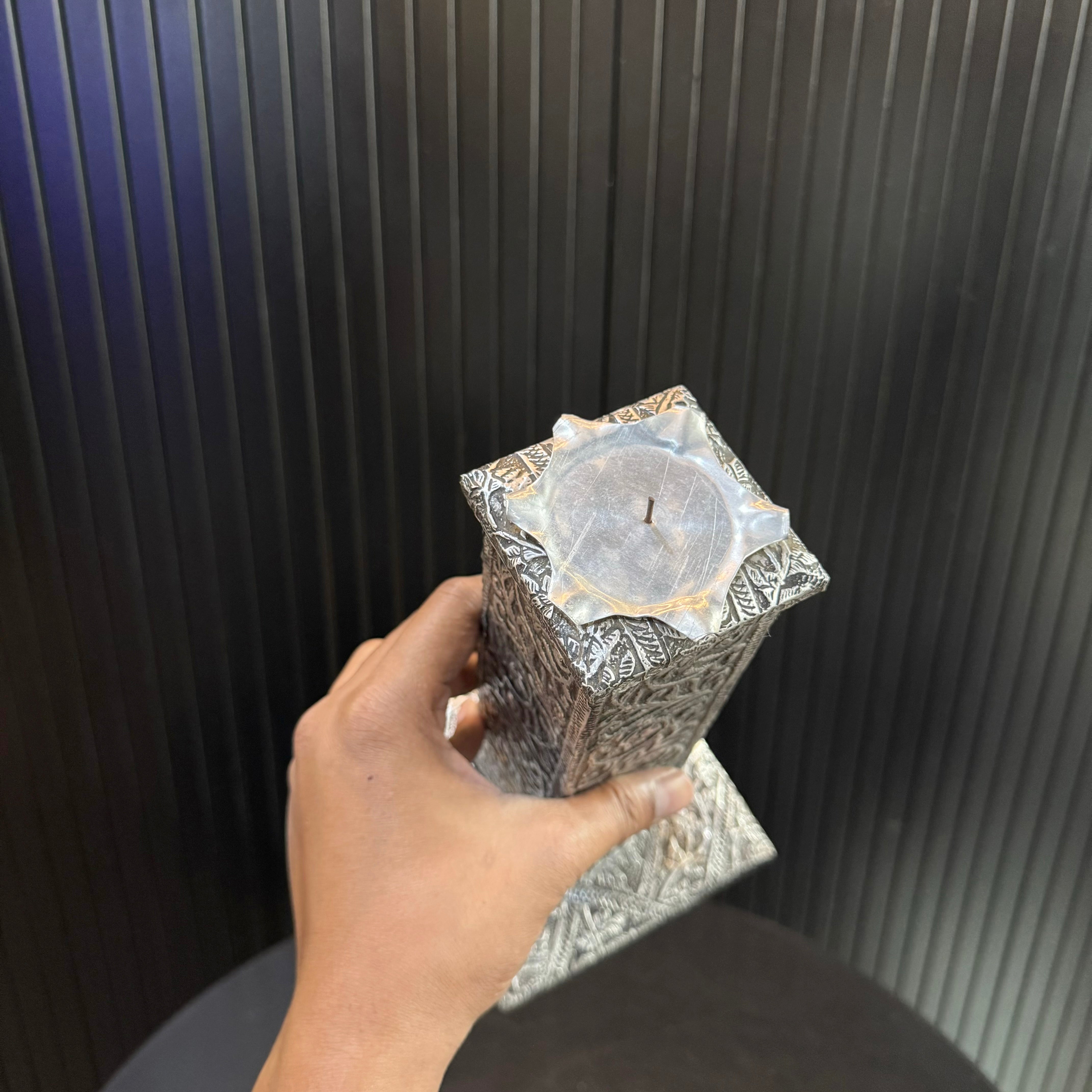 Wooden Column Candle Stand