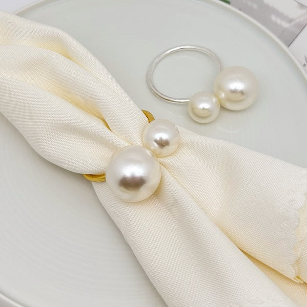Napkin Rings 6 pcs set- Pearl