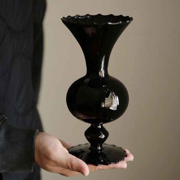 Korean Style Black Vintage Glass Vase