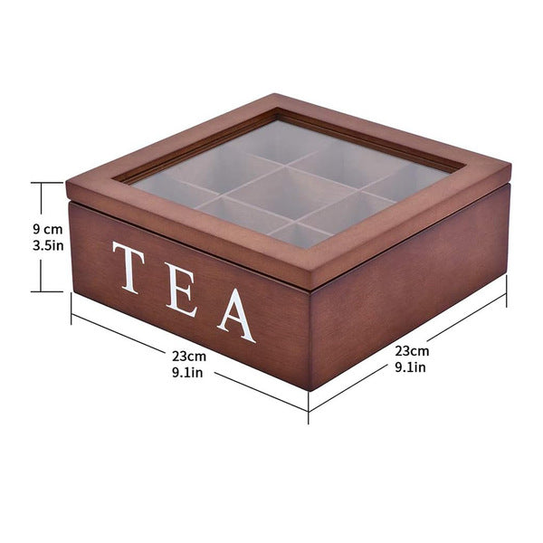 Wooden Tea Bag Storage Box