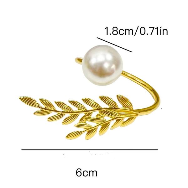 Luxurious Gold & Pearl Napkin Rings 6 pcs set