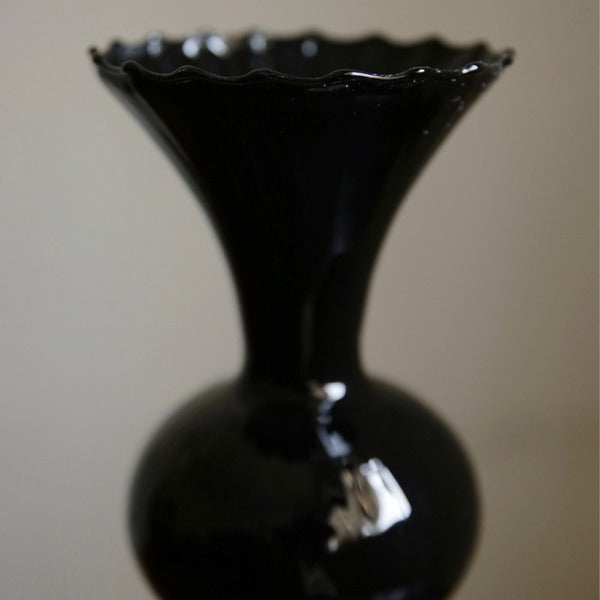 Korean Style Black Vintage Glass Vase