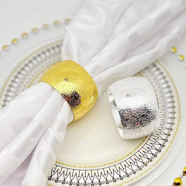 Gold & Silver Bangle- Style napkin ring 6 pcs set