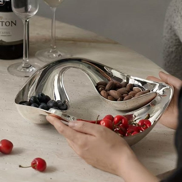Stainless steel fruit plate- 3 Divider