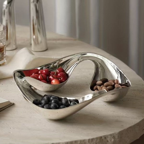 Stainless steel fruit plate- 3 Divider