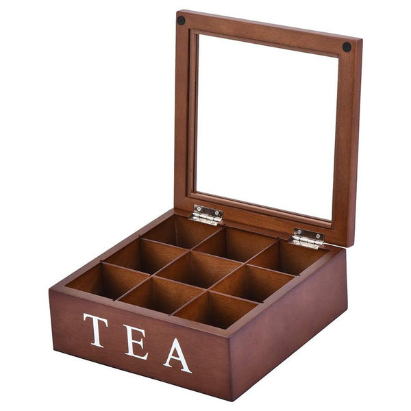 Wooden Tea Bag Storage Box