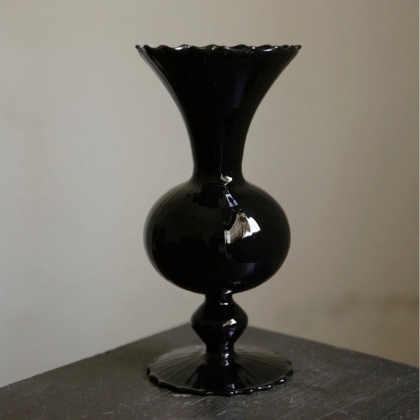 Korean Style Black Vintage Glass Vase
