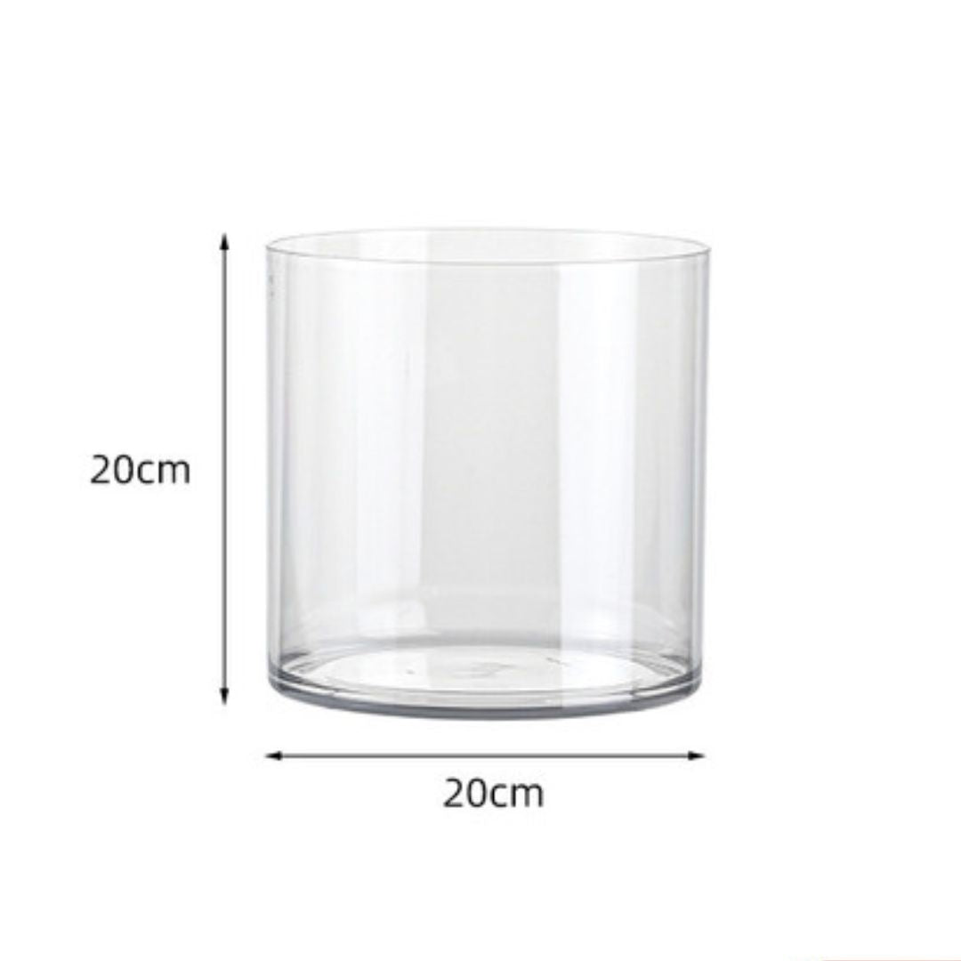 Extra-Wide Cylinder Glass Vase