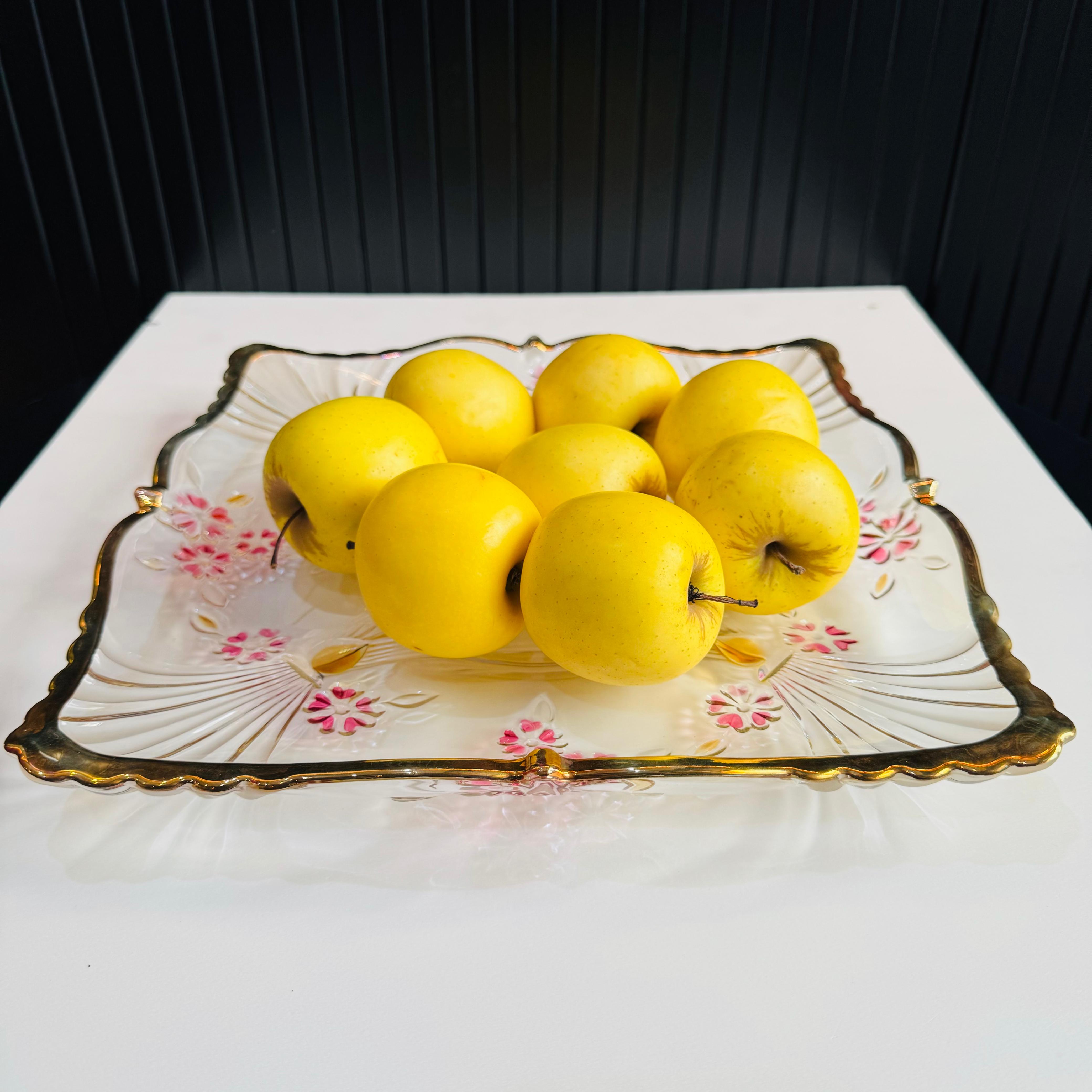 Soga brand Kiriko cut glass serving platter