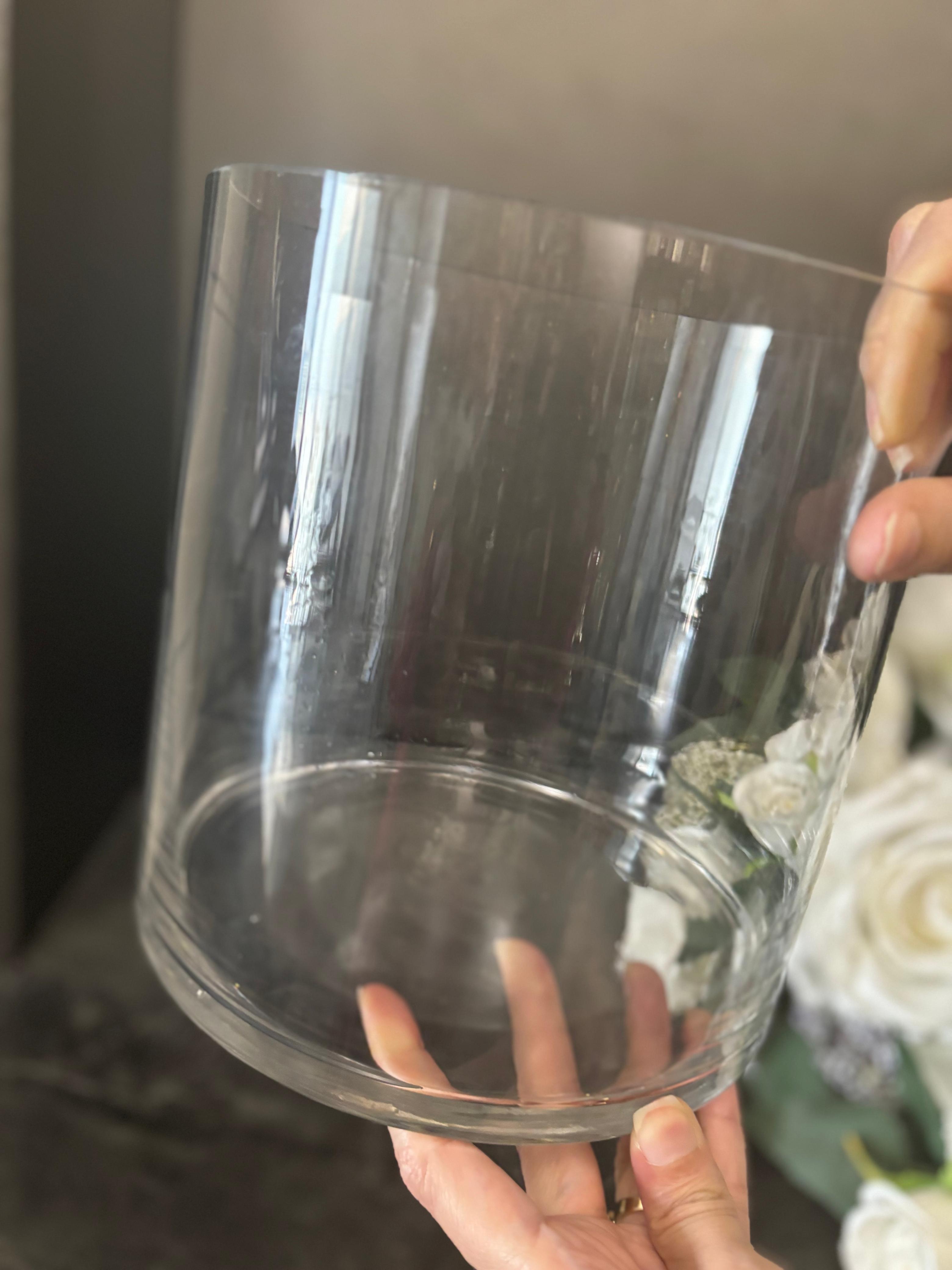 Extra-Wide Cylinder Glass Vase