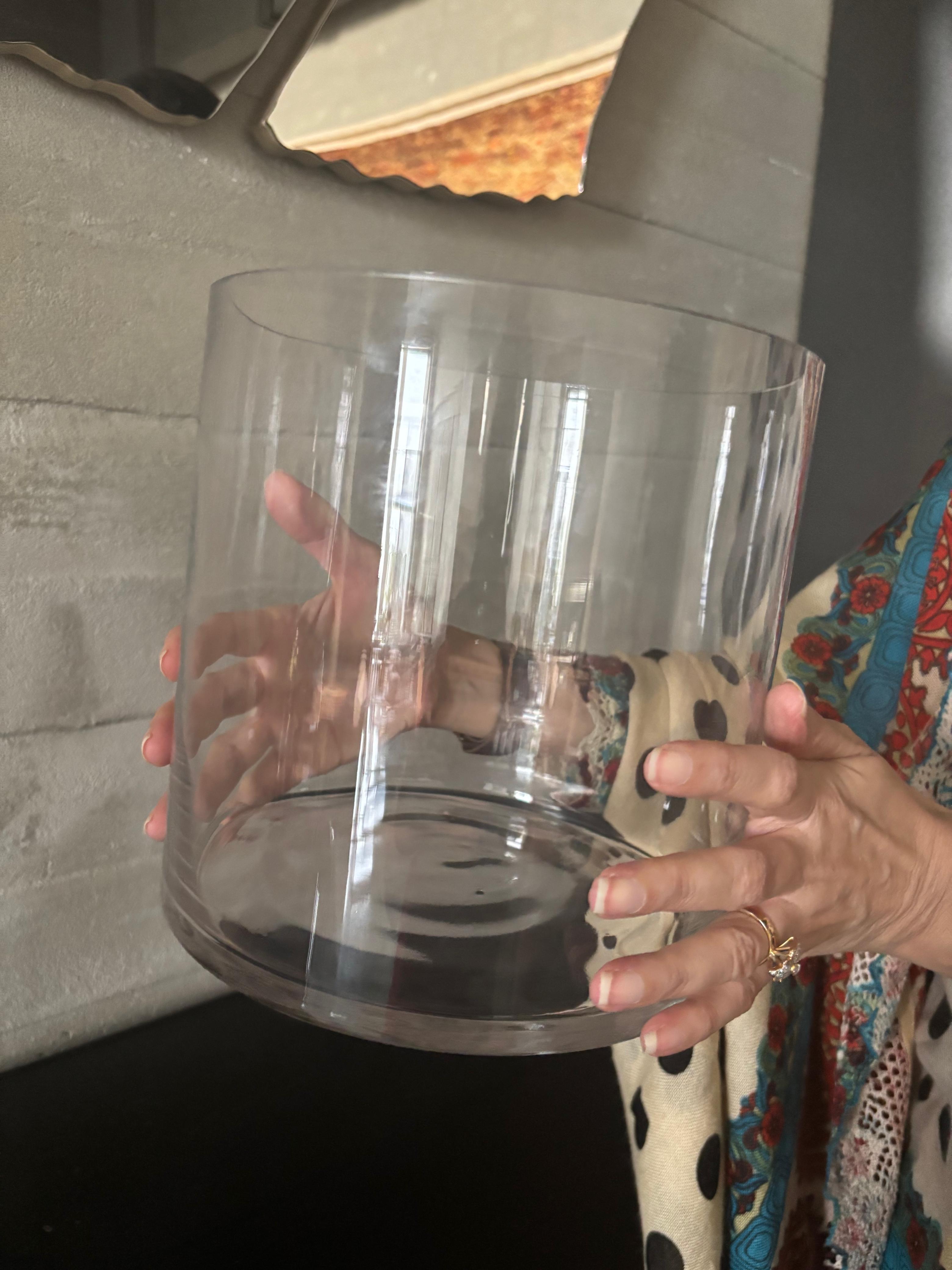 Extra-Wide Cylinder Glass Vase