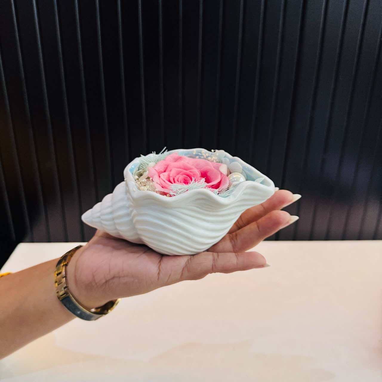 Rose in a Seashell/Conch