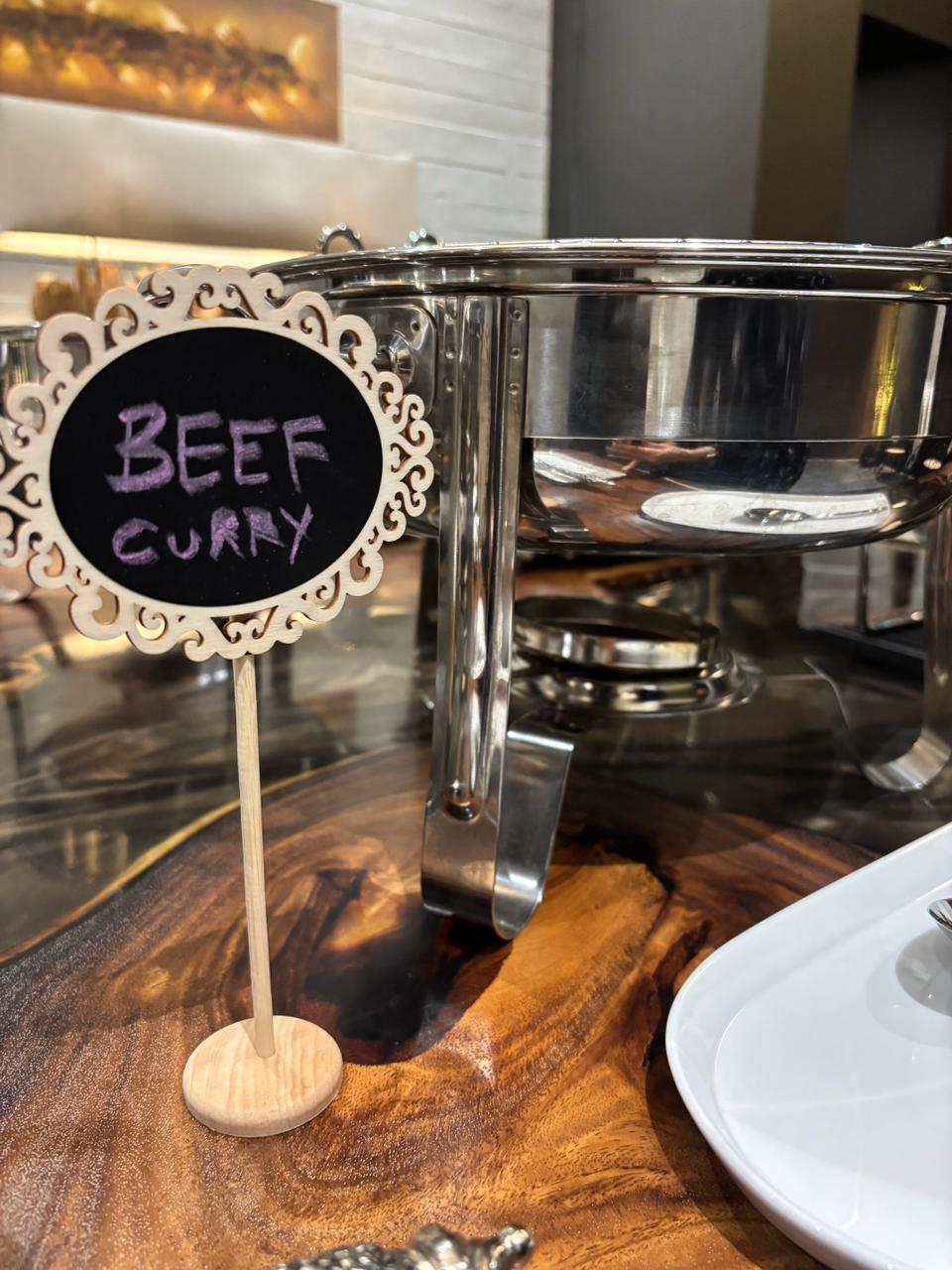 Wooden Food Label Stands- 6 pcs set